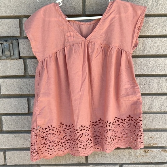 GAP Blush Colour Eyelet Blouse/Tunic M (8) - Picture 5 of 7
